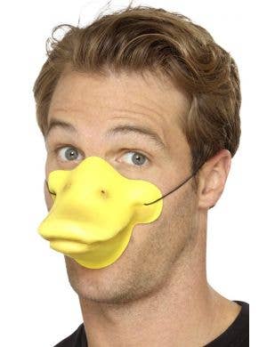 Yellow Foam Duck Beak Costume Accessory Mask Main Image