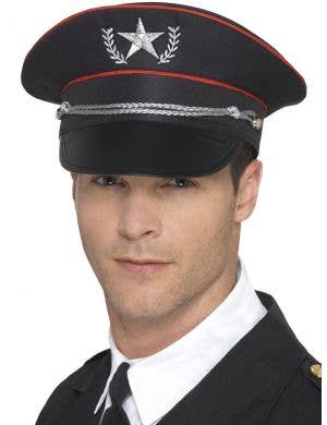 Adult's Deluxe Black Military Costume Hat