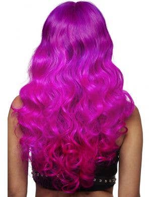 Manic Panic Siren Long Purple Ombre Womens Curly Costume Wig