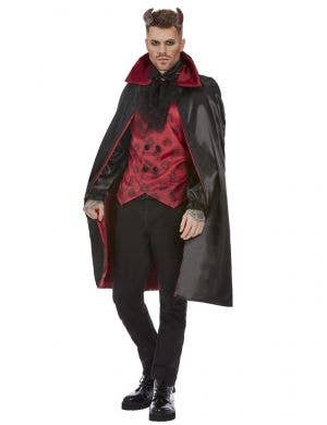 Red and Black Halloween Devil Costume for Men - Main Image