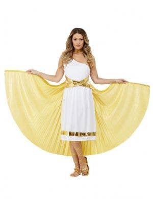Grecian Pleated Gold Cape - Front Image