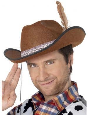Men's Texan Brown Cowboy Costume Acessory Hat