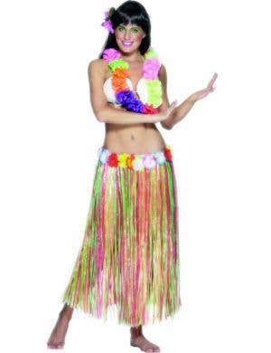 Multicoloured Womens Hawaiian Hula Skirt
