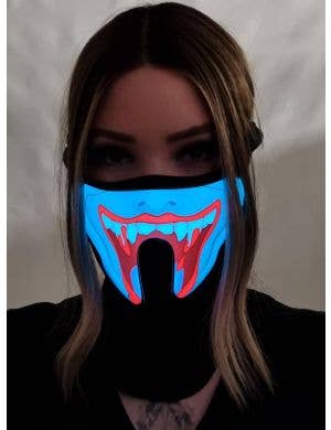 Image of Vampire Fangs Sound Activated Light Up Mask - Main Image