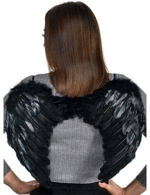 Small Black Angel Costume Wings - Main Image