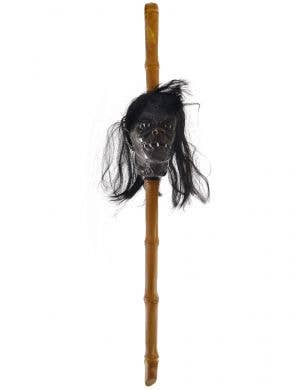 Image of Costume Accessory Head Hunters Shrunken Head on Stick Costume Weapon