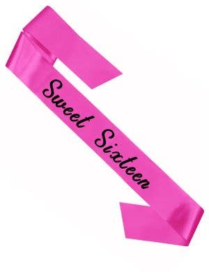 Image of Sweet 16 Pink and Black Party Sash