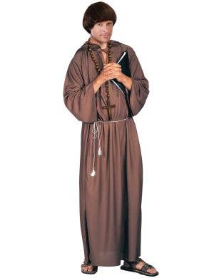 Long Brown Monk Costume Robe for Men