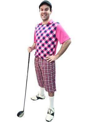 Golfing Pro Mens Pink Dress Up Costume
