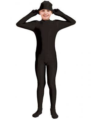 Teen Boys Black Second Skin Suit Costume