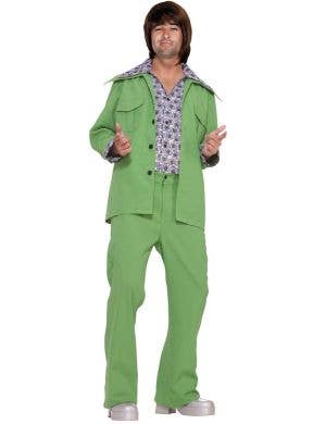 Image of 70's Green Leisure Suit Plus Size Men's Costume