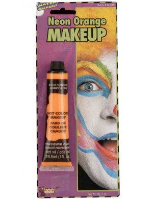 Special Effects Forum Novelties Neon Orange Halloween Face Paint Cream Makeup Main Image