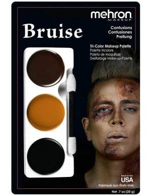 Mehron 3 Colour Bruise Makeup Palette Halloween Special Effects