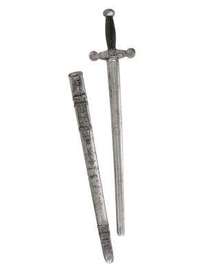 Stone Look Medieval Knight Sword and Scabbard Set