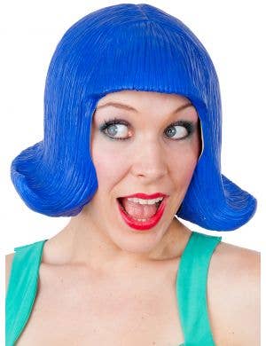 Novelty Blue Latex Costume Wig