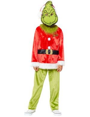 Image of Dr Seuss The Grinch Boys Christmas Costume - Front Image