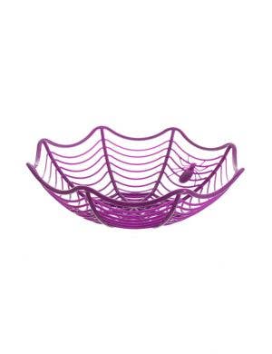 Purple Spiderweb Halloween Candy Basket Main Image
