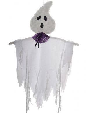 Fluffy White Light Up Ghost Child Friendly Halloween Decoration