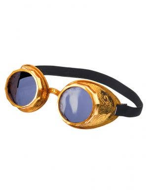Brass Look Steampunk Costume Goggles - Main Image