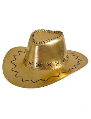 Adult's Metallic Gold Cowboy Costume Hat