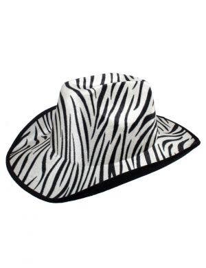 Black and White Zebra Print Cowboy Hat