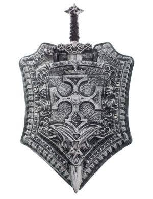 Medieval Antique Silver Shield and Sword Costume Weapon Set Main Image