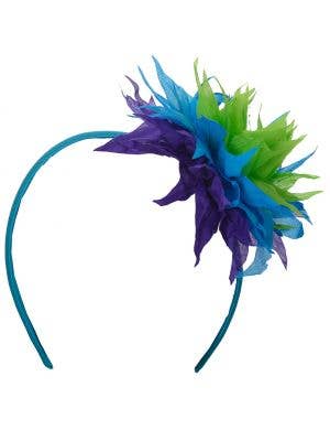 Tropical Blue Flower Hawaiian Headband Costume Accessory