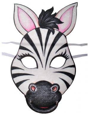 Fabric Zebra Mask Costume Accessory