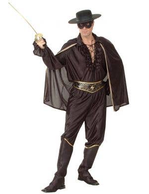 Black and Gold Men's Zorro Costume