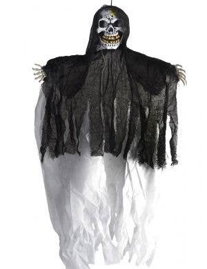 Black and White Hanging Skeleton Halloween Decoration - Main Image