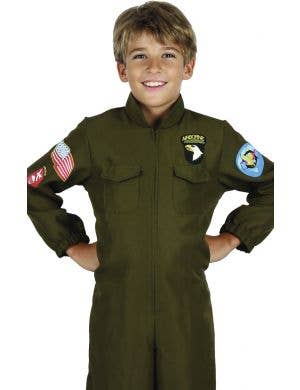 Fighter Pilot Boys Airborne Fancy Dress Costume