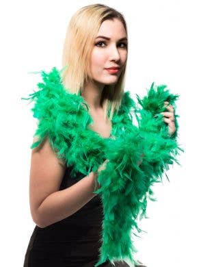 Green Feather Boa Costume Accessory Main Image