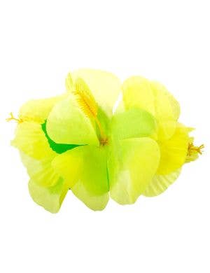Image of Hawaiian Yellow Hibiscus Flower Hair Clip Costume Accessory