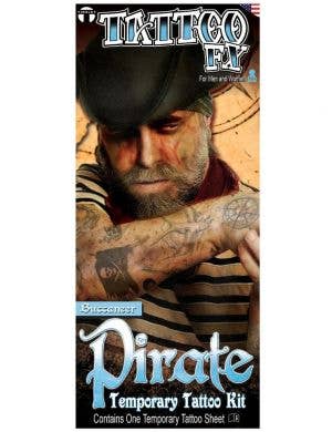 Buccaneer Pirate High Quality Temporary Tattoo Sheet