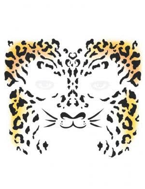 Cheetah Print Temporary Face Costume Tattoo