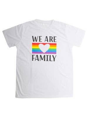 Image of We Are Family White Unisex Adults Crew Neck Shirt