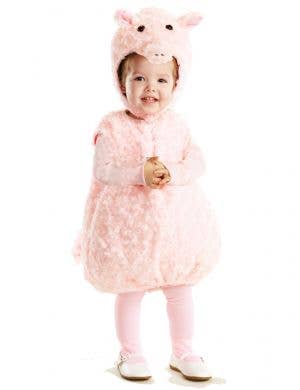 Toddler's portly pink piglet fancy dress costume main image