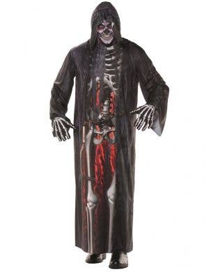 Mens Grim Reaper Photo Real Printed Halloween Costume - Main Image