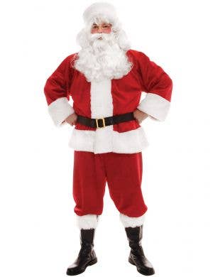 Plus Size Men's Deluxe Santa Suit Xmas Costume