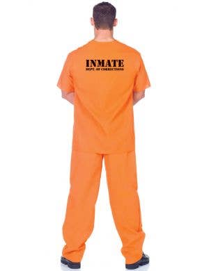 Public Offender Mens Orange Prisoner Fancy Dress Costume