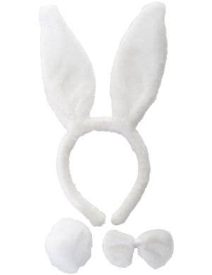 Image of Soft White Faux Fur Bunny 3 Piece Accessory Set