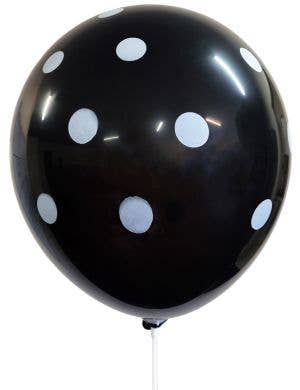 Image of Black and White Polka Dot Party Balloons 10 Pack