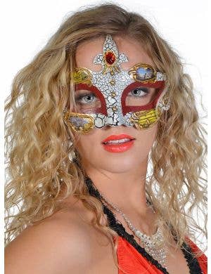 Image of Baroque Women's Red Masquerade Mask