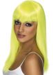 Straight Neon Yellow Women's Costume Wig with Fringe