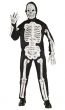 Men's Black and White Skeleton Suit Fancy Dress Costume