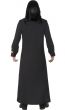 Long Black Minister of Death Robe Men's Halloween Costume - Back View