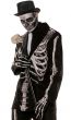 Men's Bone Daddy Skeleton Suit Halloween Costume - Close Up Image