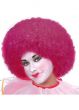 Pink Women's Clown Afro Wig Costume Accessory