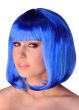 Short Electric Blue Women's Bob Costume Wig with Fringe View 1