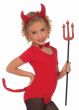 Girl's Red Devil Halloween Costume Accessory Set Front View